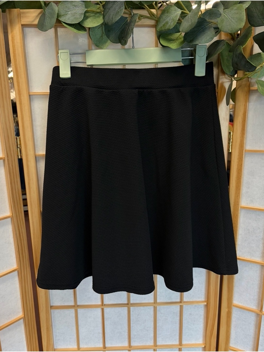 SHEIN Black Circle Skater Skirt